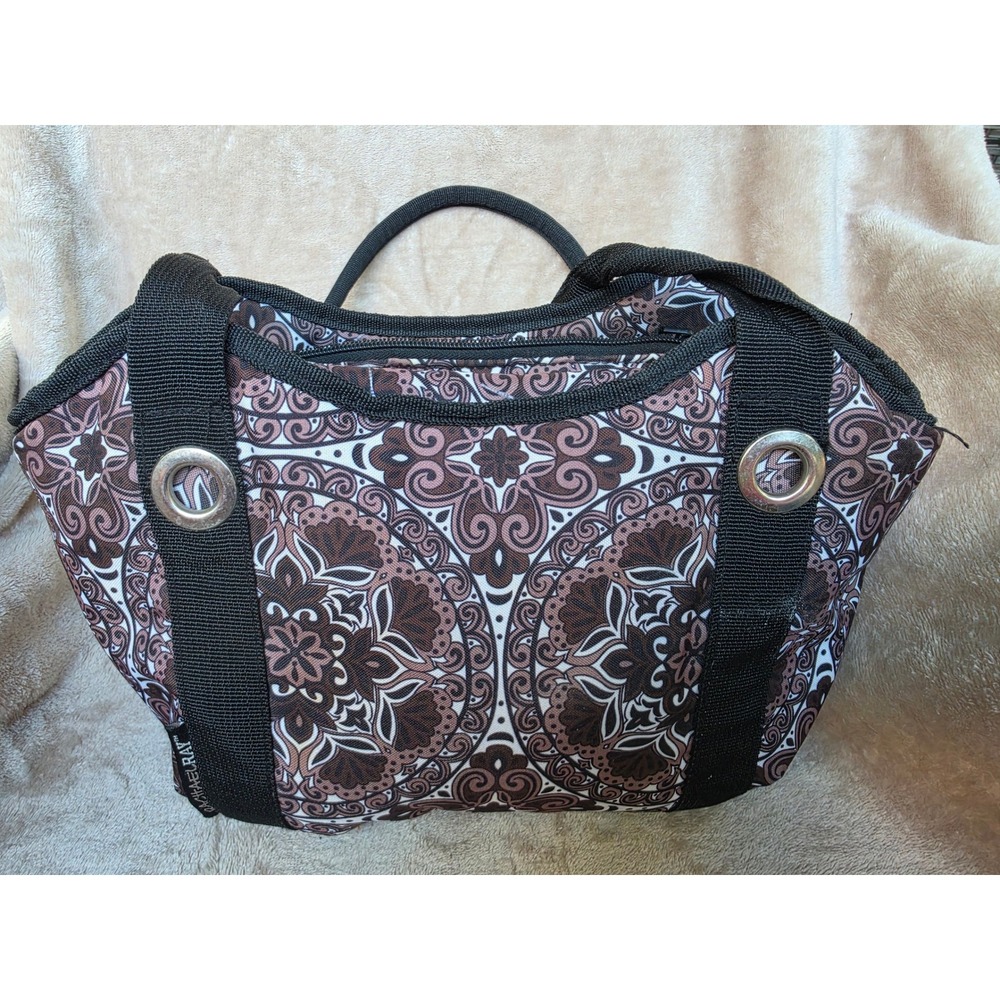Rachael Ray Insulated Lunch Tote Bag Brown Paisley Mandala 61-60788-30-91